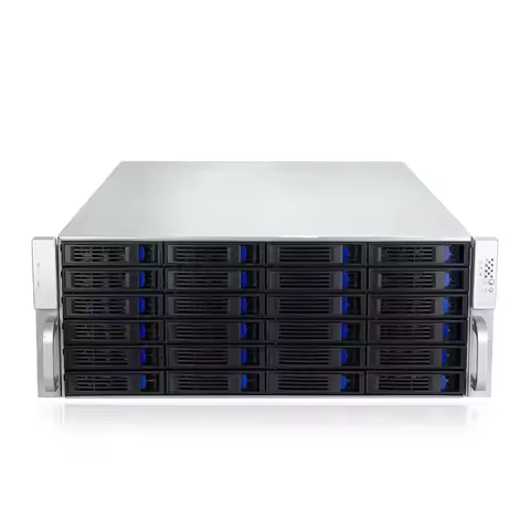 24 Disks Hotswap Case 4U Rackmount Server Industrial Rack PC Enclosure Backplane Hot Swap 24 Bays 3.
