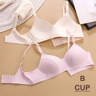 B-cup thin push-up bra solid color one-piece design breathable with fixed cups to support side breas
