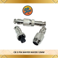 CB CONNECTOR GX12 CABLE WAYER WAYER CONNECTOR 5 PIN 12MM