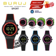 [Ship 24Hrs] Jam Tangan Solat Kiblat Original Buruj Watches Model Qibla SE Islamic Azan Prayer Watch