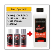 NT10 Racing+ Semi Synthetic 10W-40 1.0 L & 1.1 L 【1x Engine Oil, 1x OM & 2x RCL】Motorcycle Engine Oi