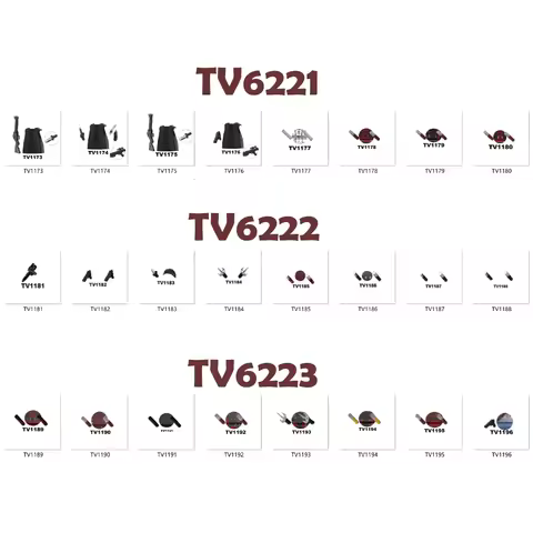 TV6221 TV6222 TV6223 Desktop Car Display Ornaments Action Figures Building Brick Model Accessories M