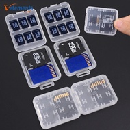 Creative 8 in 1 Big Capacity PP Transparent SIM Card Storage Box Phone Memory Cards Protective Case Outdoor Travel Waterproof SD Card Cartridge