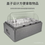 Mud Ice Flip Taro Insulation Box Box Ingredients Fruit Stall Ice Fast Food Commercial Powder Transpa