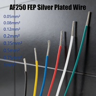 Heat Resistant FEP Silver Plated Wire  0.05mm² ~1mm²  High Temperature DIY FEP Electronic Signal Cop
