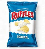 7H116（1包）【 超市同款 】-波浪 RUFFLES 原味薯片 波浪原味薯片 原味馬鈴薯片 原味薄脆薯片 Classic 薯片 休閒零食  經典原味薯片 派對 露營 辦公室 居家小食 包裝隨機發送