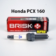 หัวเทียน BRISK PREMIUM LGS (4 เขี้ยว) แกนเงิน Honda PCX 160 (SGL01ROC) รองรับน้ำมันเบนซิน95, แก๊สโซฮอล์ Made in EU