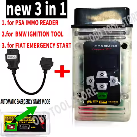 For PSA Immo Reader 3-in-1 Emergency Start Bypass for FIAT for PSA for BMW Reading PIN Code OBD2 Key