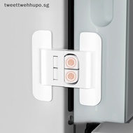 TWE 2pcs Kids Security Protection Refrigerator Lock Home Furniture Cabinet Door Safety Locks Anti-Open Water Dispenser Locker Buckle SG