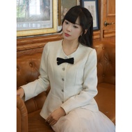 Set of designed women's tweed evening gown and elegant ladylike short evening gown Dely Set