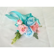 [1pcs]Bunga siap untuk kotak hantaran/PVC/polistrin/bakul buah.2 roses with mix flowers readymade