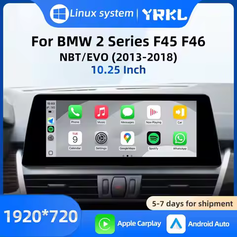 10.25"For BMW 2 Serie F45 F46 NBT EVO 214/216/218/220/216/218/220 Wireless Carplay Android Auto Mult