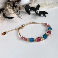 自信好氣色 磷灰石 薔薇輝石 天然水晶手鏈