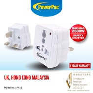 PowerPac 3 Pin Multi Adapter, Universal Travel Adapter, 2 Pin Adapter (PT33)