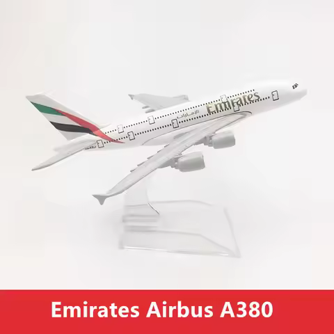 16cm Model Diecast Metal Alloy Airplane Aircraft Emirates Airways Airbus A380/B777 Plane With Stand 