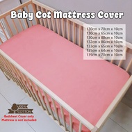 Cadar Baby Cot Plain color / Baby Cot Fitted Bedsheet / Cadar Bayi / Baby Cot Mattress Cover size 13