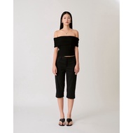 AMR DE SAISON (AIMER)-Tailored Capri Pants Slim Fit Five-Point Shorts for Women