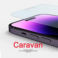 2# (2 in 1) Caravan Crew ฟิล์มกระจกใส ไม่เต็มจอ iPhone 15 14 13 6 6s 7 8 Plus X XS MAX XR 11 PRO MAX 12MINI film ฟิล์มกันเสือก