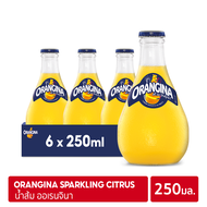 Orangina 250ml x 6 | ออเรนจินา เครื่องดื่มกลิ่นส้มผสมโซดา ขนาด 250 มล. (แพ็ค 6 ขวด)