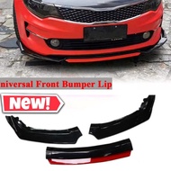 New 4 Pcs Universal Front Bumper Diffuser Lip Lip Spoiler Splitter Body Kit Glossy Myvi Axia Bezza A