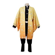 Demon Slayer Cosplay Costume Zenitsu Agatsuma Cosplay Demon Slayer Corps Uniform Performance Costume