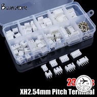 BSUNSTORE 230Pcs Pin Connector, 2p 3p 4p 5pin XH2.54 2.54mm Pitch Terminal, Housing Kit Male And Fem