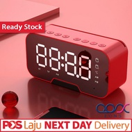 LED MIRROR Bluetooth Wireless Extra Bass Speaker Alarm Clock Support Aux TF USB Music Player Bass Speaker Radio