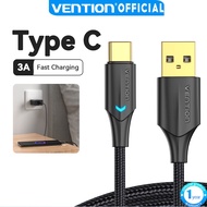 Vention Type C Cable 3A Fast Charging 480Mbps With Led Display USB A Male To C Male Cable