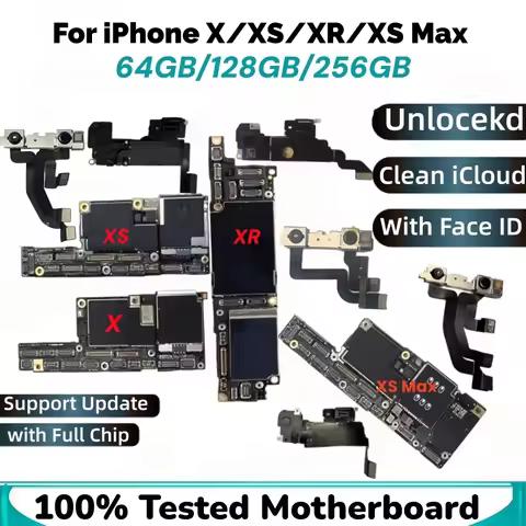 Tested Authentic Unlocked Logic Board For iPhone X&XS Motherboard With Face ID For XR&XS Max Mainboa