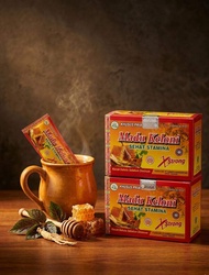 Madu Keloni Sehat Stamina X Strong - Kemasan Kotak Merah - Dengan Sendok Madu dan Daun Herbal