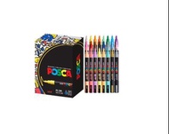 三菱POSCA  麥克筆 24 Posca Paint Markers, 3M Fine Posca Markers with Reversible Tips, Posca Marker Set of