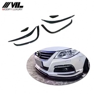 Carbon Fiber Front Bumper Splitter Lip Fin For VW Passat CC Diffuse Splitters 2009-2012