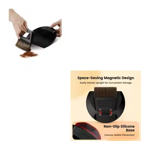 Plastic Coffee Equipment Brush with Dustpan for Home Use