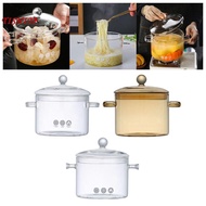 [tishita] Glass Saucepan with Lid, Cookware, Double Handle, Simmering Pot, Saucepan, Cooking Pot, Gl
