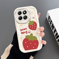 Hoạ tiết dâu tây mềm Ốp điện thoại cho Honor X6C x7c X8C Honor 400 400 Lite 400 Pro New TPU chống-mù