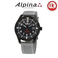 Alpina Startimer AL-240B4FBS6 Pilot Black Dial 42mm Nylon Grey Strap Quartz Men's Watch