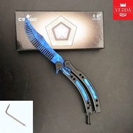 [TẶNG VÍT 2 ĐẦU] Lược bướm butterfly CSGO tập luyện mô hình skin thép không gỉ tím đỏ xanh dương xan