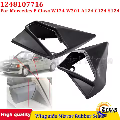 A1248107716 For Mercedes E Class W124 W201 A124 C124 S124 LHD 1 Pair Wing Side Mirror Rubber Seals C