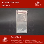 Plastik Opp 9x18 Seal Bening Isi 100 Lembar / Plastik Lem Rekat Risol Sendok Isi 100 Lembar