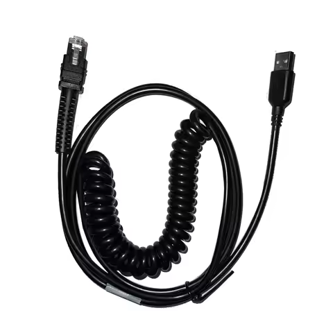 HON-MARK 3M USB Coiled Cable Compatible for Zebra LI3608 LI3678 DS3608 DS3678 Barcode Scanner Cable