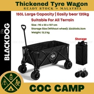 Blackdog Foldable Wagon Four Way Folding Trolley Detachable Camping Outdoor 150L