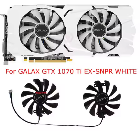 White Graphics Card Fan,GPU Cooler For GALAX GTX 1080 EXOC-SNPR WHITE,For GALAX GTX1070 EXOC-SNPR Wh