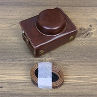 Portable PU Leather Half Case camera bag For Sony  ZV1  ZV1F ZV-1F ZV1M2  Protective Cover shell wit