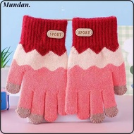 MUNDAN Kids Winter Gloves, Warm Windproof Children Mittens, Fashion Coldproof Full Finger Thicken Ba