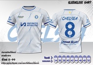 เสื้อพิมพ์ลาย เชลซี  2024-2025 ยอดฮิต สีขาว CHELSEA มีไซส์ใหญ่ด้วยนะค่ะ