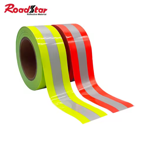 Roadstar Bicolor Flame Retardant Reflective Heat Transfer Tape Warning Tape Iron on Firefighter Clot