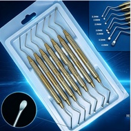 7Pcs Dental Implant Instrument Dental Jagged Curettes Kit Dental Scaler Gracey Tools