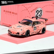 Spot RWB 993 PINK PIG #23 Powder Pig Container TARMAC TW 1/64 Car Model