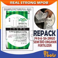 (REPACK) Mytools Real Strong MPOB F4 9-6-18+2MgO Semi Bio Organik Fertilizer 1KG 2KG 5KG Baja Kelapa