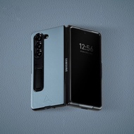 ARMOR Samsung Galaxy Z Fold5 全真皮電話保護殼_霧峰藍